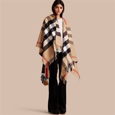 burberry poncho vicky check|burberry poncho saks.